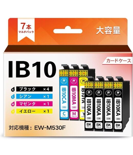 【KONOink】 IB10CL4A 増量タイプ 互換インク カードケース エプソン用 EW-M530F