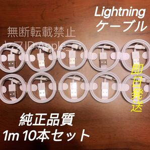 1m 本純正品質 iPhone ライトニングケーブル USB 充電器