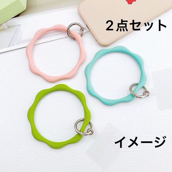 【新品N.012】2本 を選んでください可愛い 柔らかいゴム 人気 ハンドストラップ ハンドメイド キーホルダー大人気 落下防止