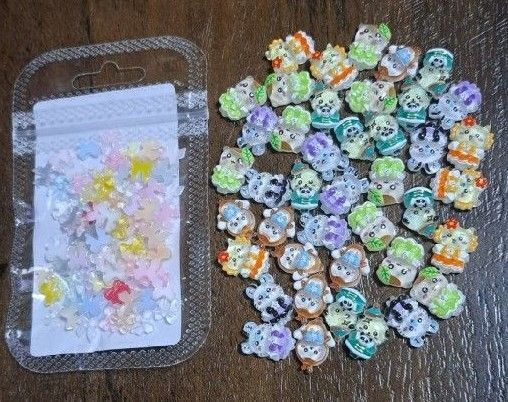デコパーツ ネイルパーツ ちいかわ リボン 3D