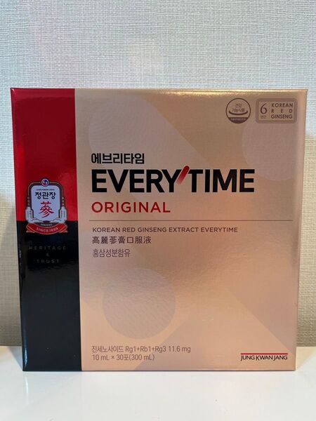 正官庄高麗人蔘紅蔘エブリタイム10ml×30包新品