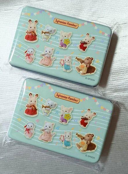 新品 非売品 シルバニア 赤ちゃん 音楽隊 缶ケース×2個セット