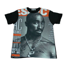 2PAC トゥパック 雑誌 伝説 ヒップホップ ラップ アメリカ ストリート系 デザインTシャツ おもしろTシャツ メンズ 半袖★M400L_画像1