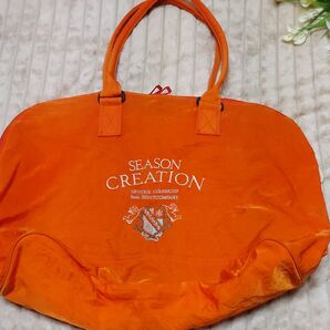 SEASON CREATION 大きなナイロンバック オレンジ