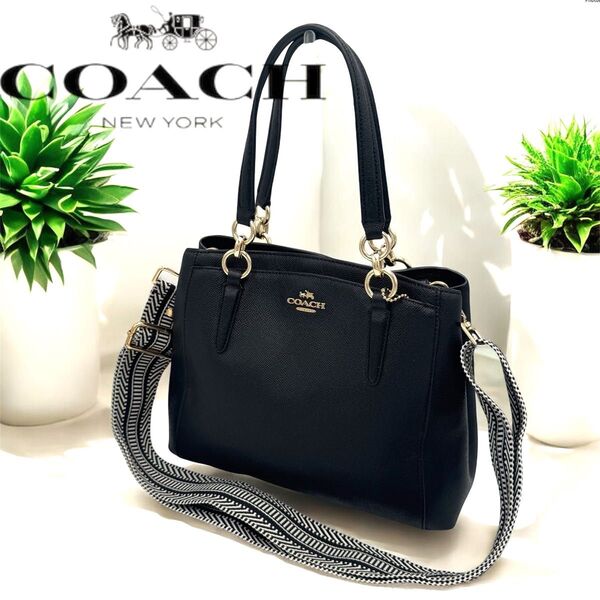 COACH コーチ トートバッグ ショルダーバッグ 2way ブラック 肩掛け 斜め掛け
