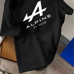 ALPINE F1 TEAM ロゴTシャツ ブラック Lサイズ相当