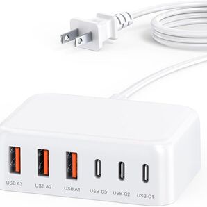 BREEKET 全6ポート 中速充電器 同時利用OK Type-C 20W ×3 Type-A 18W ×3