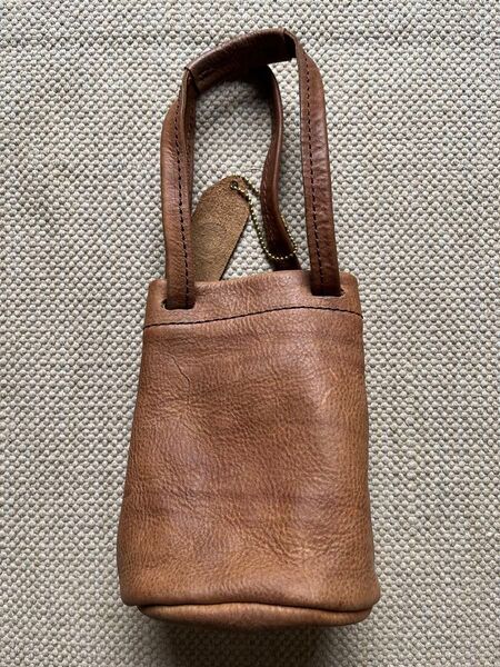 KAWAMURA LEATHER☆巾着バッグ◇TWIST ツイストレザー