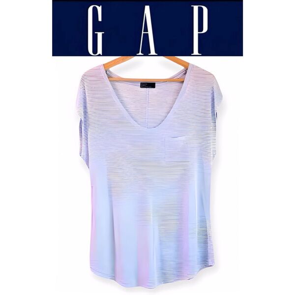 本日限定価格 #9 gap ギャップ ボーダーTシャツ ブルー 半袖