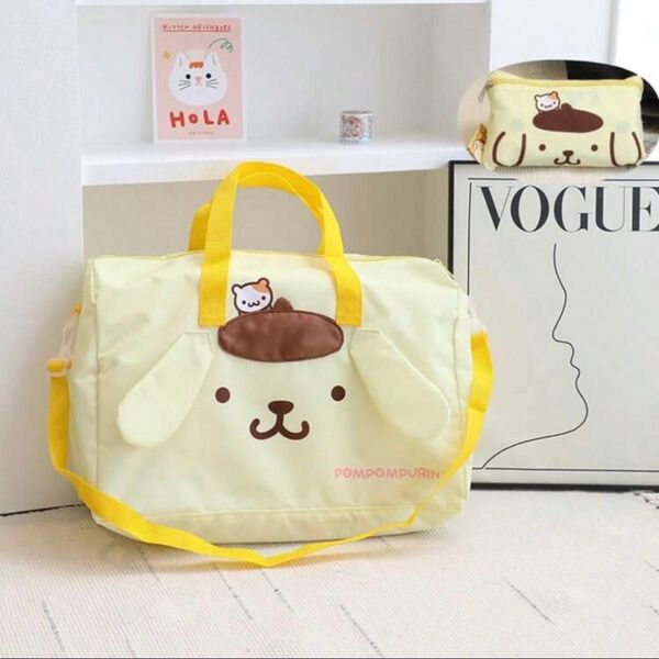 サンリオ ポムポムプリン ボストンバック トートバッグ 大容量
