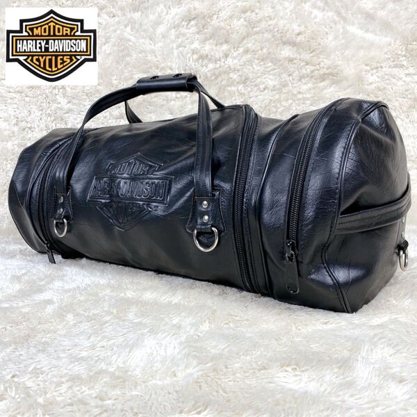 HARLEY-DAVIDSON ハーレーダビッドソン ボストンバック レザー 黒 ボストンバッグ 旅行バッグ 牛革 本革
