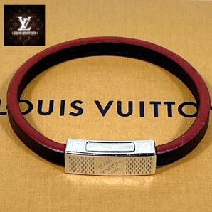 LOUIS VUITTON ブラスレ エッジイット ダミエ エベヌ レザー ブレスレット アクセサリー