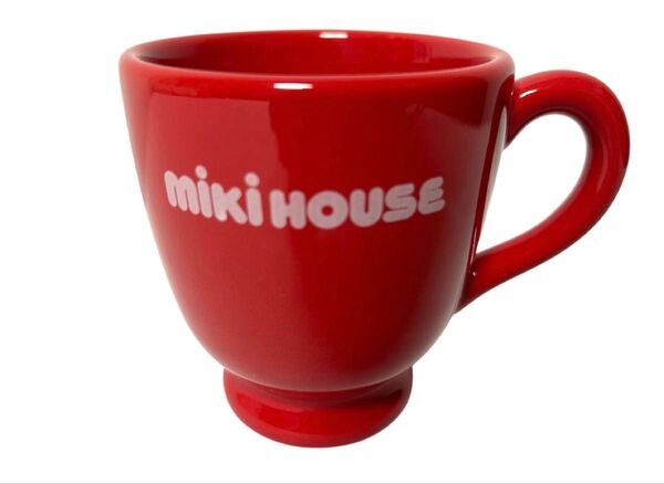 【平成レトロ】未使用 MIKI HOUSE ミキハウス 陶器製 赤 レッド マグカップ 非売品 希少 レア