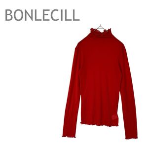 BONLECILL/ボンルシール メロウシアーハイネックトップス 長袖カットソー フリルネック