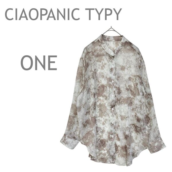 CIAOPANIC TYPY/チャオパニックティピー シアーブラウス シャツ 総柄 長袖 羽織り ONE