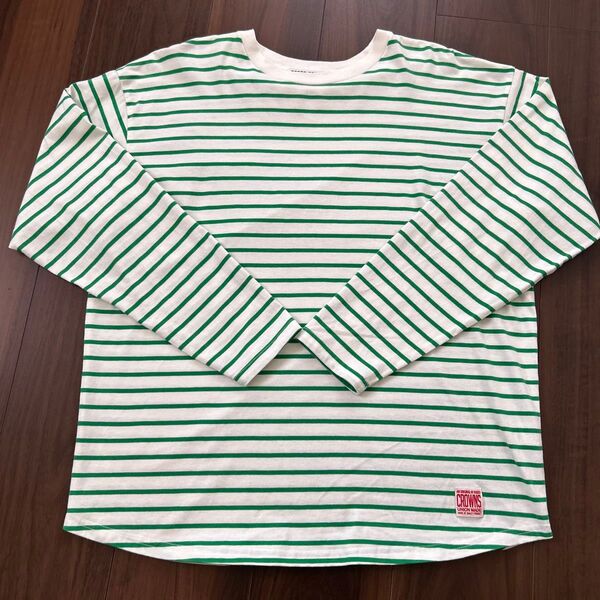 RODEOCROWNS グリーンボーダーTシャツ
