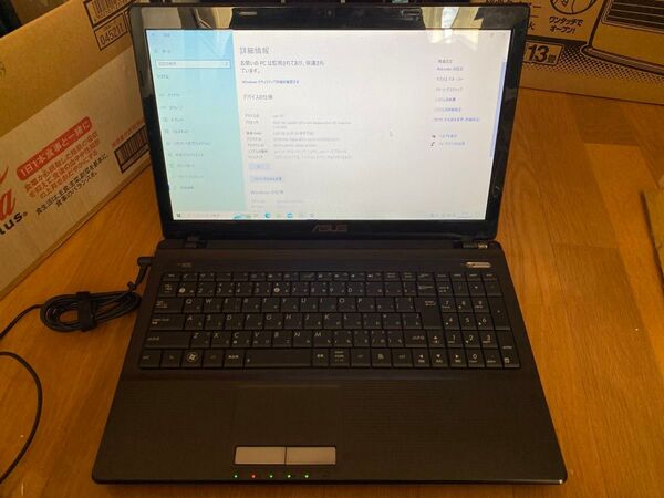 【ジャンク】ASUS K53TA / A6-3400M / 起動確認済 / ヒンジ破損 / Windows10初期画面まで表示OK