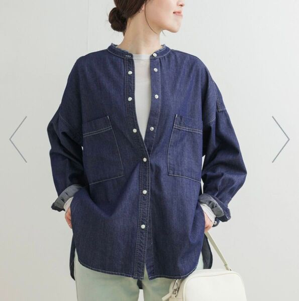 新品☆アーバンリサーチドアーズ デニムバンドカラーシャツ