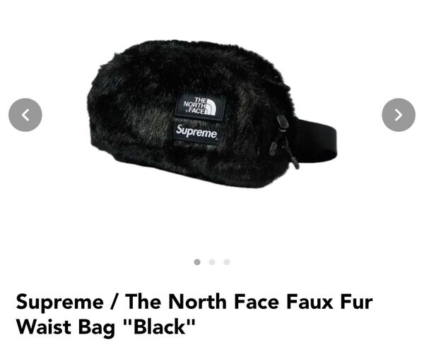 【美品】Supreme / The North Face Faux Fur Waist Bag "Black"