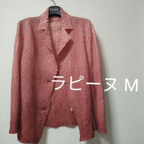 ラピーヌ 春夏 グラデーション プリーツ トップス ジャケット M 薄手