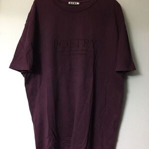 Acne Studios 13AW Risk Embroid POETRY Tシャツ L 刺繍 ビッグT 深紫 パープル