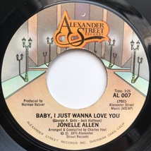 【試聴 7inch】Jonelle Allen / Baby, I Just Wanna Love You 7インチ 45 muro koco フリーソウル サバービア Dimitri_画像1