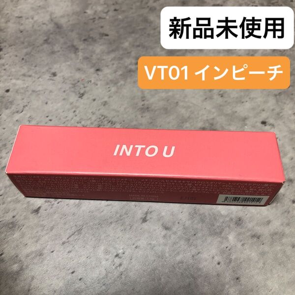 INTO U ベルベットリップマット VT01 in peach