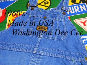 ★程よいUSED感がかっこいい1本★Made in USA製アメリカ製Washington Dee Ceeワシントンディシービンテージデニムオーナーオール60s60年代