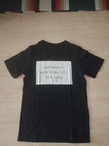 超美品・レア★サタデーズサーフ ボックスロゴ ブラックTシャツ XSサイズ！！！