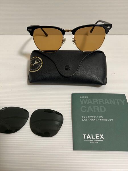 使用少ない 美品タレックス ラスターオレンジ+RayBan RB3016-F CLUBMASTER レイバン