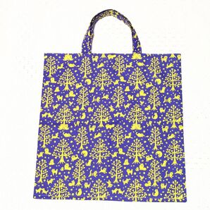 ハンドメイド バッグ 1枚仕立てバッグ 持ち手短 フォレストニャンコ イエロー