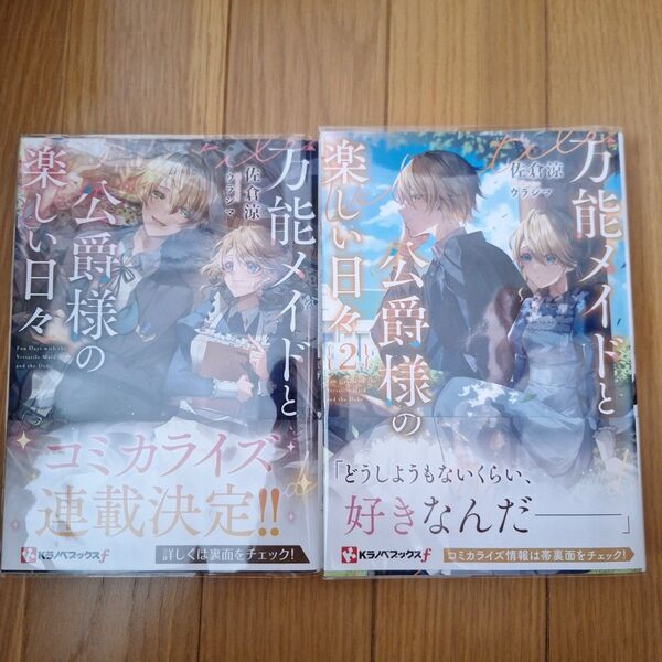 万能メイドと公爵様の楽しい日々 1~2 ラノベ 異世界 セット まとめ売り
