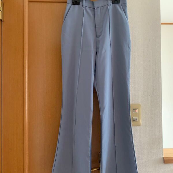 スラックス パンツ センタープレス グレイル