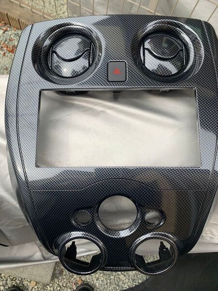 ニッサン ノート E12 オーディオコンソール・エアコンパネル セット カーボン調 加工品
