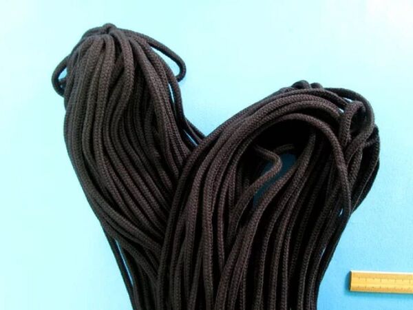 アクリルコード3.5mm幅 中細 黒 50m 手芸用品