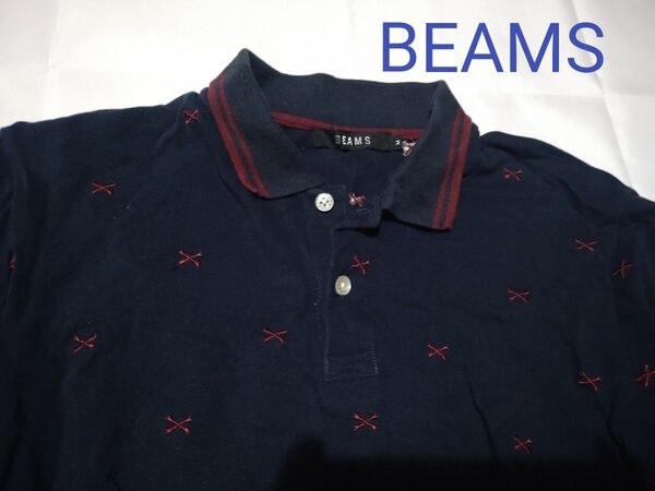 BEAMS ポロシャツ Mサイズ ビームス 半袖ポロシャツ