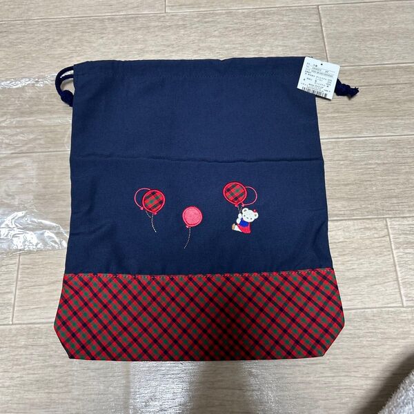 【新品未使用】ファミリア 巾着 大(体操服袋)