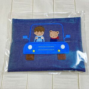新品 ファミリア ティッシュケース(大)ブルー