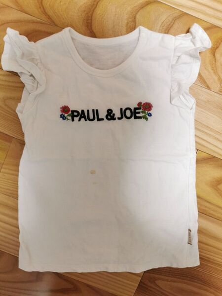 PAUL&JOE Tシャツ 刺繍 花柄 ホワイト ユニクロ 100サイズ