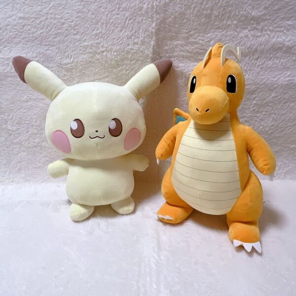 【未使用/タグ付き】 ポケットモンスター めちゃもふぐっとぬいぐるみ ピカチュウ カイリュー ポケモン セット
