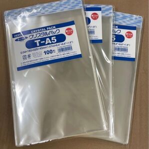 4. OPP袋 クリスタルパック テープ付 厚口 A5 100枚 x3袋
