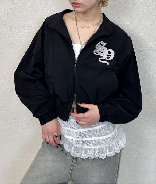 who's who gallery sloppy ナイロンブルゾンBK Fサイズ