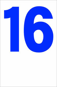  простой вертикальный табличка [ номер цифра 16( синий )][ парковка ] наружный возможно 