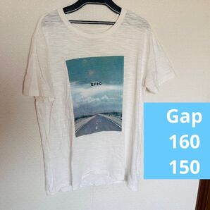 GAP ギャップ 半袖Tシャツ メンズ 男の子150 160 レディース 綿 ホワイト Tシャツ