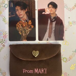 エンティーム &TEAM マキ君 &ハート ラブレターポーチ、&カード2枚