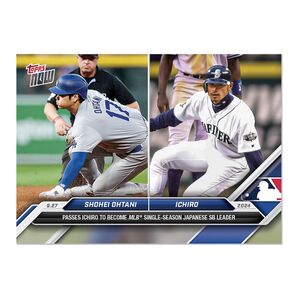 topps now 大谷翔平選手 57個目の盗塁 日本選手シーズン最多記録達成