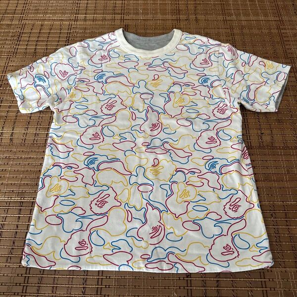 A BATHING APE ネオンカモリバーシブルTシャツTALLサイズAPEE女の子160サイズ男の子送料込エイプ大猿