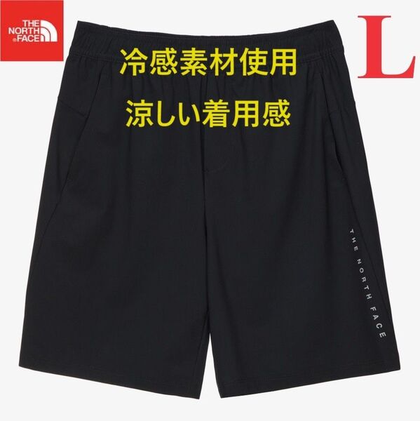 ノースフェイス ショートパンツ 短パン メンズ 冷感 速乾 黒/L K540B