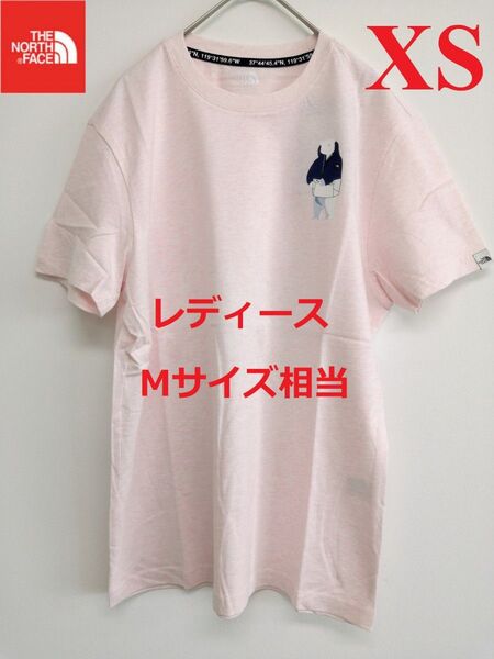 超希少! THE NORTH FACE ノースフェイス Tシャツ 半袖 メンズ レディース アニマル柄 ロゴ ピンク K155X