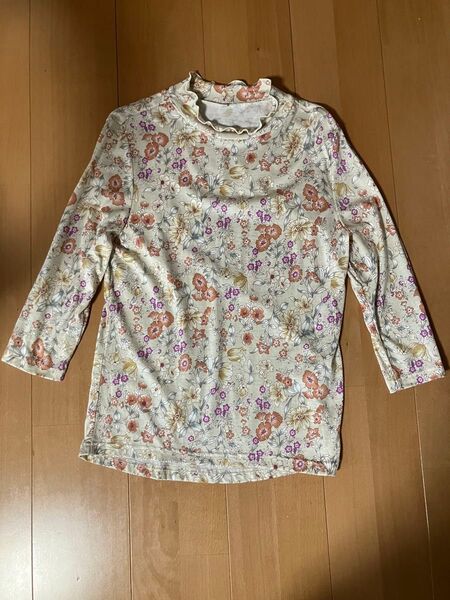 美品 小花柄 七分袖カットソー レディース 婦人服 Mサイズ 冷感
